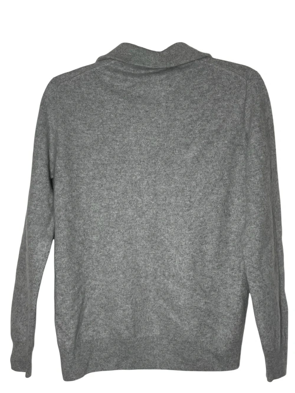 J.Crew 100% Cashmere half-zip Gray sweater Size Medium